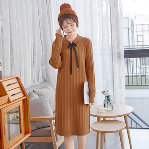 Venta al por mayor de fábrica Moq bajo Vestido de manga larga tejido - Product Image 4