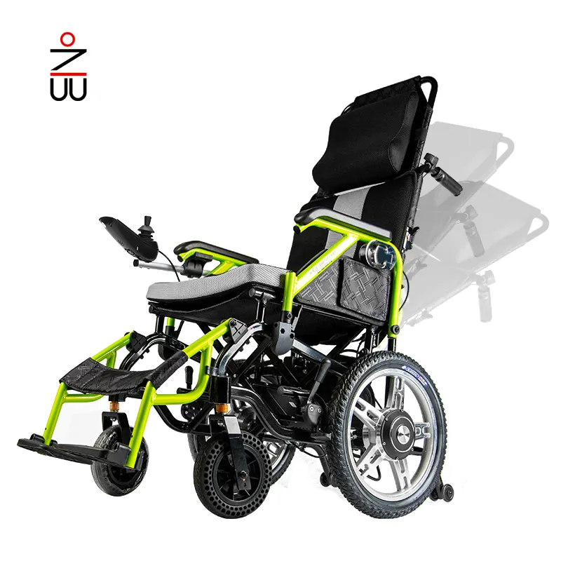 ג 'ויסטיק עומד מתכוונן קל משקל חשמלי כיסא גלגלים שכיבה מחירים זולים