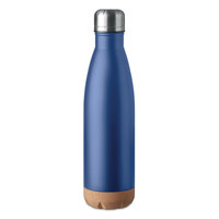 Bouteille isotherme en acier inoxydable personnalisable avec logo, double paroi sous vide, base en liège, portable, pour activités de plein air, sport, fitness, bureau, cadeau