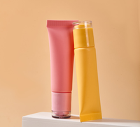 Tube vide pour cosmétiques (brillant à lèvres, huile à lèvres, baume à lèvres) - Emballage en tube de couleur verte et jaune à pointe incurvée compressible pour rouge à lèvres