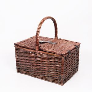 A buon mercato Barbecue 4 Persona Set da Picnic Cesto di <span class=keywords><strong>Vimini</strong></span> <span class=keywords><strong>Cestino</strong></span> Da Picnic Con Coperchio - Product Image 2