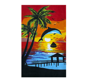 High Quality Printed Terry <b>Towels</b> 100% Cotton Ring Spun Soft Absorbent <b>Towels</b> with Custom Screen Printing for Hotels Resorts - Product Image 2