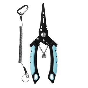 Alicates Multifuncionales de Acero Inoxidable con Mangos de Goma y Plástico, Punta Fina, Cortadores de Acero para Señuelos, Abre Anillas de Línea PE, para Pesca - Product Image 6