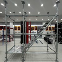 Sistem Perancah Modular Ring Lock Perakitan Cepat, Kapasitas Beban Tinggi, Penyangga Industri Luar Ruangan, Galvanis