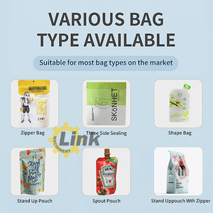 Máquina Vertical Automática para Llenado de Bolsas Preformadas con Granulador, Estructura de Acero Inoxidable, Control <span class=keywords><strong>por</strong></span> Panel PLC, para Empaques de Arroz, Frijoles y <span class=keywords><strong>Nueces</strong></span> - Product Image 4