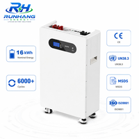 Système de stockage d'énergie domestique hybride empilable LiFePO4 Premium 16 kWh 51,2 V 314 Ah avec communication CAN intelligente pour la solution d'alimentation de secours de toute la maison
