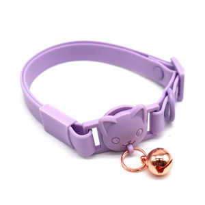Evcil Hayvan Malzemeleri Makaron Baskılı Karikatür Renkli Köpek Tasması Tüm Mevsimler İçin Ayarlanabilir Çanlı Perçinli PVC Su Geçirmez Patlamaya Dayanıklı Halat - Product Image 6