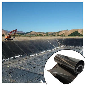แผ่นซับดินน้ำมันพลาสติก HDPE สีดำแผ่น geomembranage สำหรับบ่อปลาฟาร์ม - Product Image 4