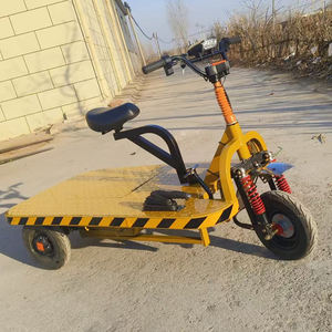 Platte wagen gereedschapslogistiek elektrisch magazijn vierwiel <span class=keywords><strong>pallet</strong></span> vrachtmagazijn platformkar - Product Image 6