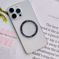 Base magnétique compatible avec la poignée de téléphone et la coque de téléphone iPhone, base magnétique pour téléphone