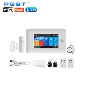 PGST PG-106 GSM WiFi sistema di allarme allarme Tuya Smart Life Control supporto Alexa Google con sistema di sicurezza domestica Touch Screen da 4.3"