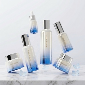 Ensemble de bouteilles PETG Taolin avec pulvérisateur dégradé bicolore + couvercle plaqué <span class=keywords><strong>pour</strong></span> soins de la peau, <span class=keywords><strong>mousse</strong></span> coiffante, lotion personnalisée, LOGO - Product Image 1
