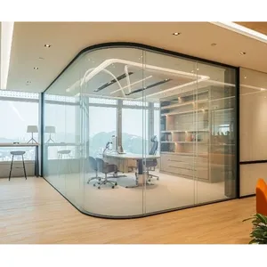 insulated smart aluminum soundproof glass office partition