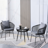 Ensemble table et chaises d'extérieur en fer avec table basse - Nouveau mobilier de jardin de style chinois pour balcons, patios et jardins