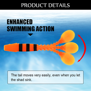 Esca da <span class=keywords><strong>Pesca</strong></span> Spinpoler 5 Pollici, Esca Artificiale in PVC Morbido Bicolore con Coda a Paletta, Wobbler per Acqua Salata e Dolce - Product Image 4