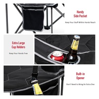 Chaises de camping pliantes à gravité zéro noires pour l'été