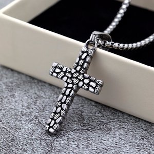 Stainless Steel <b>Cross</b> Pendant Unisex Charm Geometric Design Fashion Necklace - Product Image 3