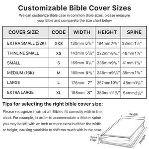 Housse de Bible en cuir pleine fleur sur mesure avec blocage RFID, pochette de protection pour livre avec fente pour cartes et boucle pour stylo, idéale pour les voyages, l'église et l'usage quotidien - Product Image 3