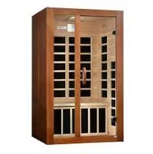 Sauna a Vapore Secco Portatile Moderna in Legno Massello di Hemlock per Giardino, con Funzione Massaggio e Bagno Turco - Product Image 5