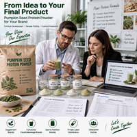 Poudre de protéines de graines de citrouille naturelle enrichie en magnésium, zinc et fer – Protéine végétale végétalienne pour distributeurs de compléments alimentaires