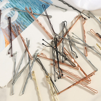 Épingles à cheveux en métal robuste en forme de U, logo personnalisé en gros, noir, or, blond, pour femmes et filles