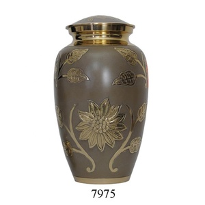Urnas Funerarias de Metal Negro con Diseño Floral, Estilo Cloisonné, para Adultos, Venta al por Mayor en India - Product Image 3