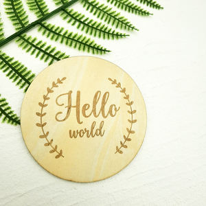 Cartes de one piece World en bois découpé au Laser, pièces, originales, personnalisées, rondes, disques allemandes, nouveau-né - Product Image 2