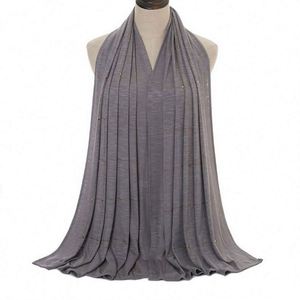 ฮิญาบสำหรับผู้หญิงมุสลิม ผ้าคลุมศีรษะอิสลามยอดนิยม ล่าสุด ประดับด้วยอัญมณี ผ้าแคนวาส โพลีเอสเตอร์ แฟชั่น บรรจุในถุง OPP 1 ใบ รุ่น ZYF-1456 - Product Image 6