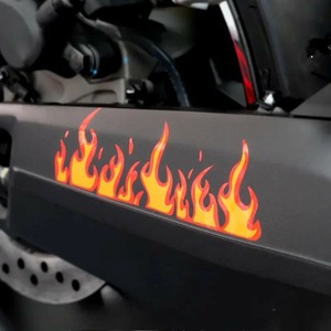 Pegatinas de motocicleta con diseño de llama creativa personalizada, calcomanías de vinilo impermeables para tanque de combustible - Product Image 5