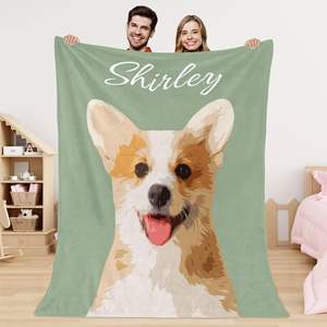 ผ้าห่มขนแกะพิมพ์ลายพิมพ์ซับลิเมชันผ้าสักหลาดพิมพ์ข้อความรูปสัตว์สุนัขตามสั่งได้ตามต้องการ - Product Image 5