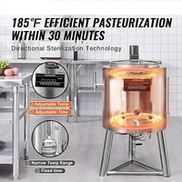 Équipement professionnel de pasteurisation de lait en acier inoxydable 304 de qualité alimentaire avec contrôle du temps et de la température