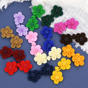 Benutzer definierte verschiedene Farbe chinesische geflochtene Frosch Verschluss knopf Nähen Craft Knot Cord Verschluss knöpfe für Kleidung - Product Image 6