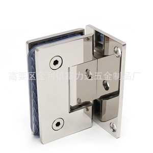 Bisagras para puertas de vidrio de acero inoxidable, diseño minimalista rectangular duradero de 90x55x70mm para puertas de ducha - Product Image 2