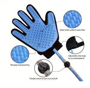 Petdom Pet lavaggio strumenti per la toelettatura guanto da bagno per animali domestici per gatti cani spazzola per la rimozione dei peli guanti per animali <span class=keywords><strong>pettine</strong></span> per massaggio da bagno - Product Image 4