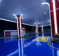Revêtement de sol époxy antidérapant résistant au sang avec joint sanitaire, peinture époxy facile à nettoyer pour abattoir et atelier