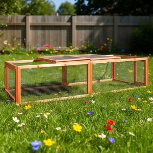 Casa para conejos de madera maciza de abeto 72x35.4x18.1, duradera para exteriores, para conejos - Product Image 2