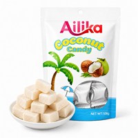 Permen Gummy Buah Isi Kelapa Ailika, Kemasan Individual 258g, Grosir