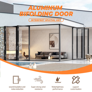Portes coulissantes pliantes en verre transparent résistantes aux intempéries et insonorisées pour entrées, balcons, patios et garages - Product Image 2