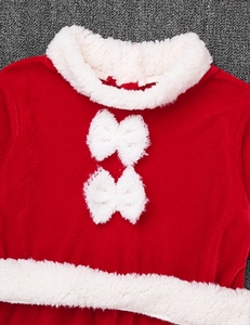 Baby Santa Claus Costumes Girls Velvet Dress With Hat <strong>Outfits</strong> Boys Tops With Pants Belt Hat Set for Christmas Party Holiday - Product Image 5