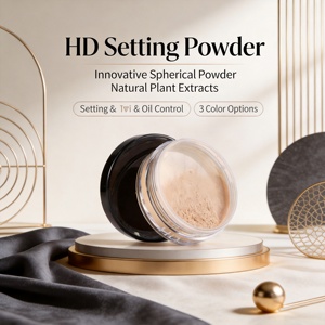 Poudre libre fixatrice de maquillage waterproof, végane, HD, translucide, fini mat - Product Image 2