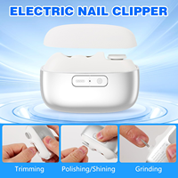 Nouveau coupe-ongles électrique universel rechargeable 2026 avec lumière LED, polisseuse et rangement intégré