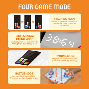 Jeu de puzzle d'empilage en plastique <span class=keywords><strong>Montessori</strong></span> MILI Smart Electronic Tower avec écran LCD et minuteur, jouet éducatif pour enfants - Product Image 3
