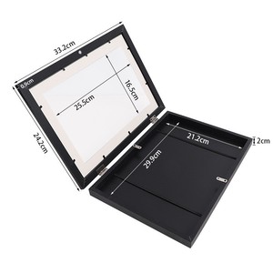 Childrens Art <b>Frame</b> <b>Black</b> Rectangle Sliding Flip Top Wall Mountable Picture <b>Frame</b> For Living Room Bedroom Study Entryway - Product Image 4