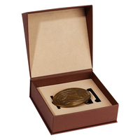 Vente en gros de boîte de boucle de ceinture en carton de luxe emballage cadeau personnalisé en papier cuir de luxe avec gaufrage impression mate stratification