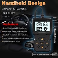 Escáner automático V750 OBDII, herramienta de diagnóstico CAN de 1 año para coches de 12V, lee los códigos de falla de la luz del motor, lector EOBD para 1996 +