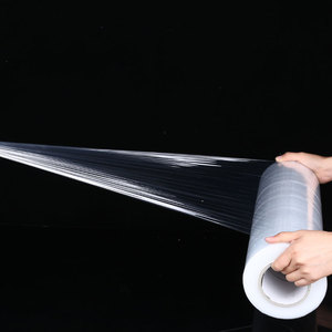 Bám <span class=keywords><strong>Flim</strong></span> bám phim bọc thực phẩm nhựa nhà máy chuyên nghiệp cấp thực phẩm <span class=keywords><strong>PVC</strong></span> Bộ phim kéo dài tùy chỉnh OEM cuộn trong suốt - Product Image 6