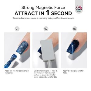 ชุดอุปกรณ์ทำเล็บแม่เหล็ก <span class=keywords><strong>SAVILAND</strong></span> Cat Eye 9 ชิ้น รูปทรงสี่เหลี่ยม/กลม แรงดูดสูง แบบสองหัว ปลอดสารพิษ สำหรับทำเล็บเจล - Product Image 6