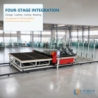 Machine de découpe de verre CNC de conception récente avec certificat CE, équipée d'un moteur PLC, d'une pompe et d'un système de stockage automatique du verre