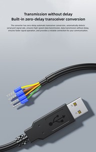 Cable Adaptador Convertidor <span class=keywords><strong>USB</strong></span> 2.0 <span class=keywords><strong>a</strong></span> Puerto Serie RS485 de Control de Comunicación de 6 Núcleos TB-1061 de 1.8M - Product Image 4