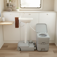 Toilette extérieure RV, lavabo pour le camping et les voyages